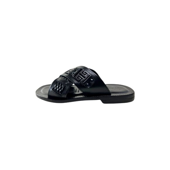Jacob Black Men’s Italian Leather Sandals Shoes
